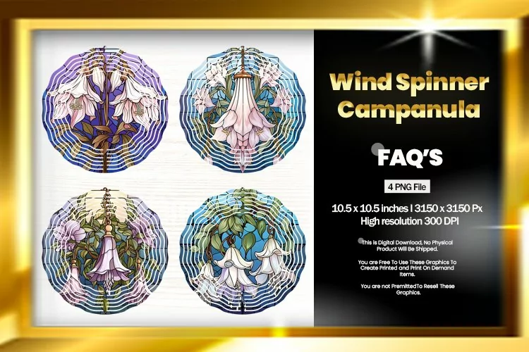 Campanula Wind Spinner Sublimation - 04 Variations