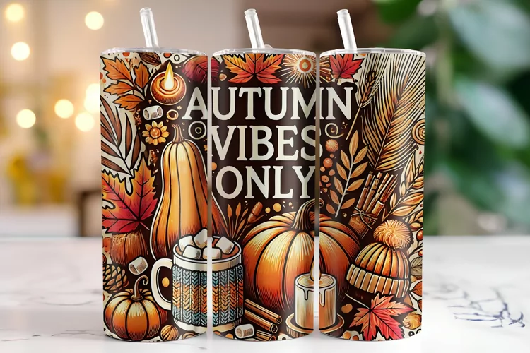 Autumn Vibes Only Tumbler Wrap | Sublimation | Tumblers