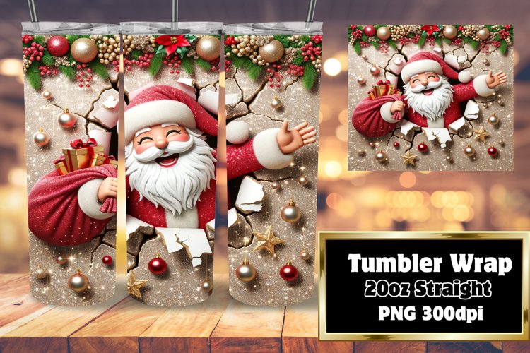 Cartoon Wall Hole 3D Tumbler Sublimation Scene