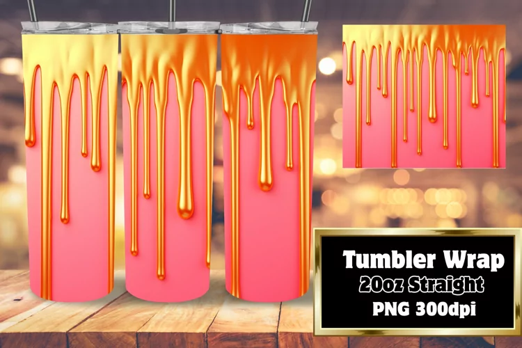 Tumbler Wrap Wonders: Glittery 3D Art
