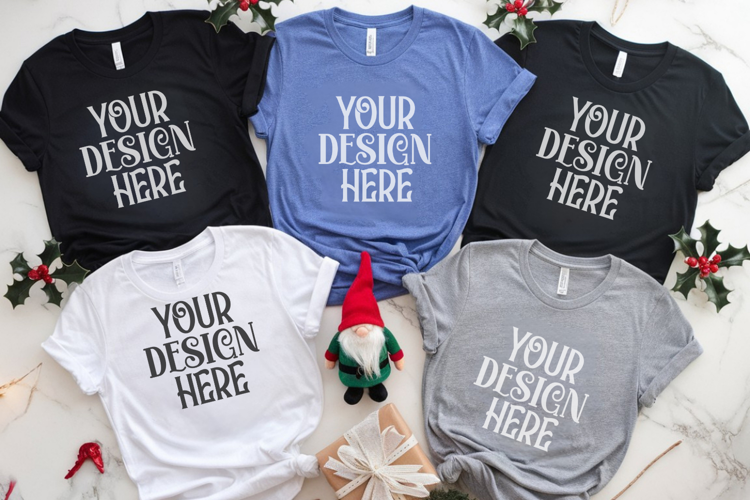 Christmas Family Matching Group T-Shirt Mockup