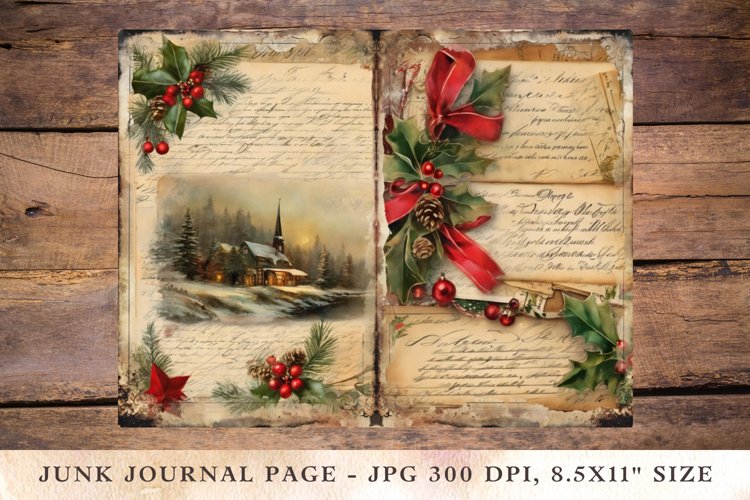 Printable Junk Journal Pages christmas 21