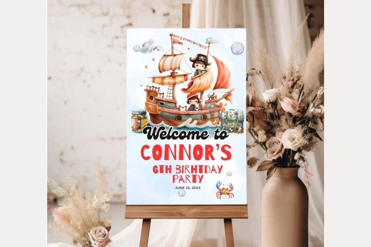 Baby Shower Welcome Sign Template 222 example image 1