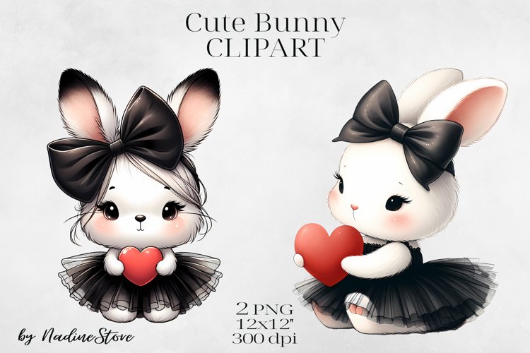 Cute Baby Bunny Clipart PNG.