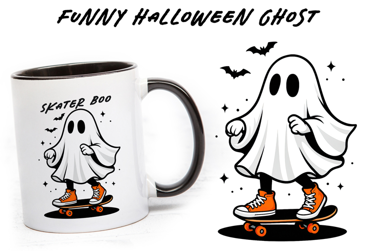 Funny ghost clipart, Halloween Sublimation PNG.