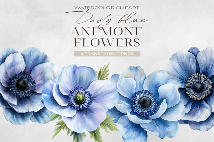 Blue Flower Clipart Image 19