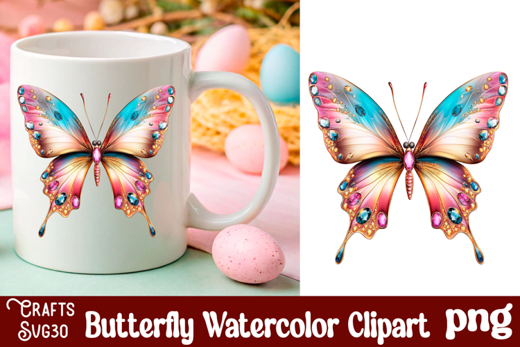 Watercolor Butterfly Clipart Image 20