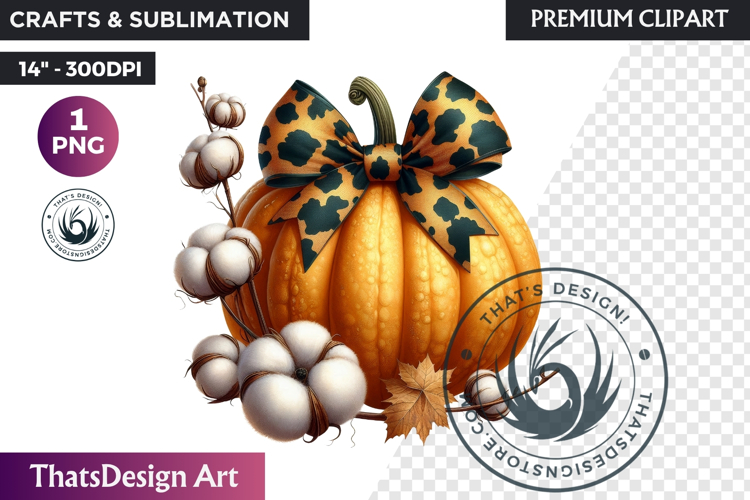 Western Pumpkin Autumn PNG,Cowgirl Coquette bow fall clipart