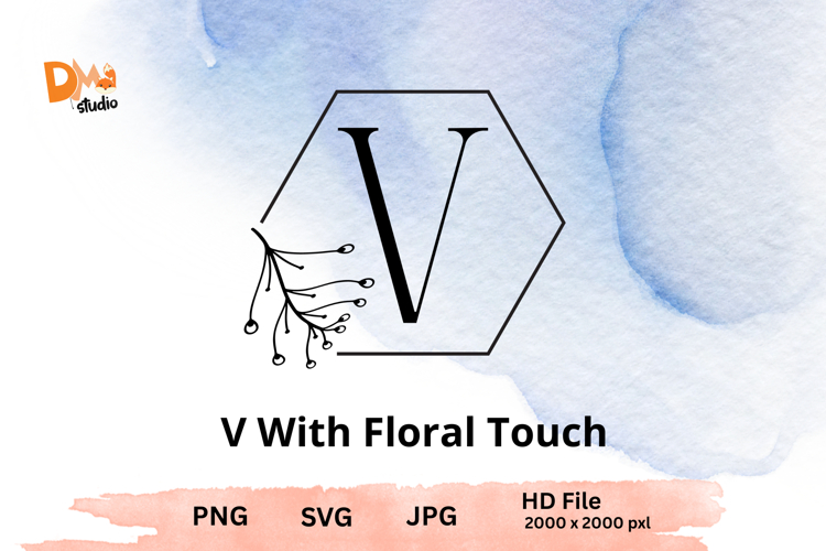 Floral Monogram Letter Svg Image 12
