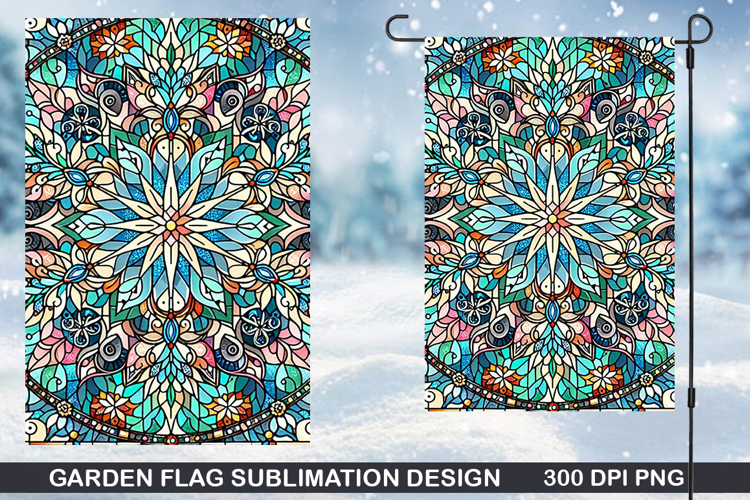 Garden Flag Sublimation| Christmas Garden Flag PNG Design