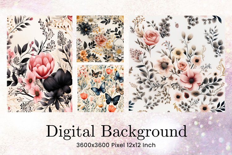 Flower Pattern Background Wallpaper Digital Paper_22