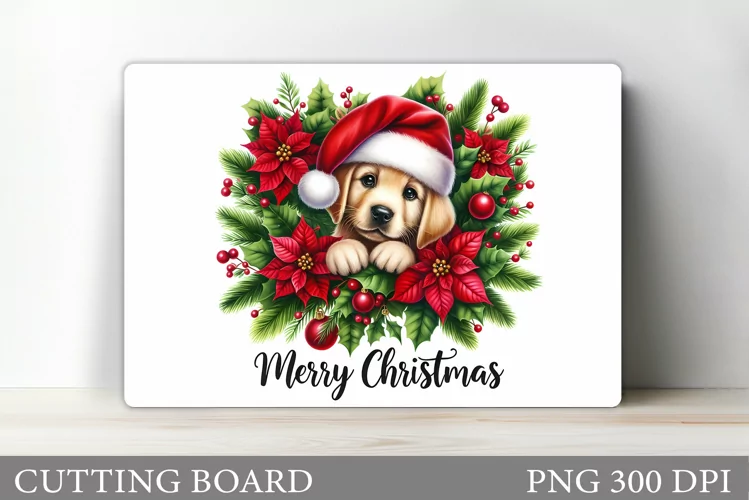 Christmas Dog Cutting Board. Christmas Cutting Board Design