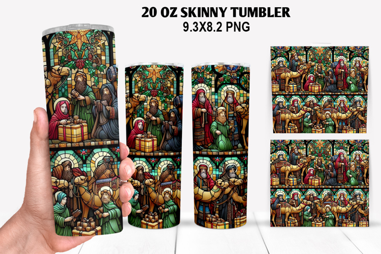 Jesus Skinny Tumbler 20oz Wrap Design, Christmas Tumbler