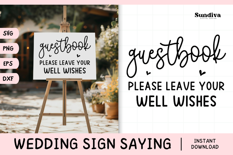 Wedding Sign Saying SVG | Guestbook Well Wishes