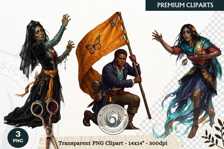The Marigold Veil Day of the Dead Fantasy RPG Clipart