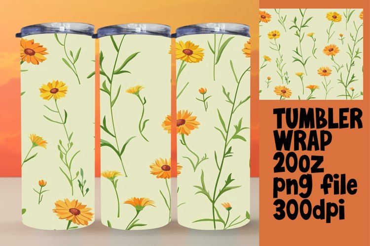 Spring Pastel Boho Bouquet Tumbler Wrap