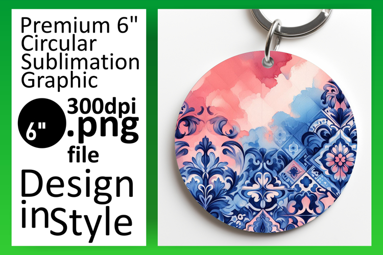 Lovely Circle PNG for Sublimation , Watercolor Patter