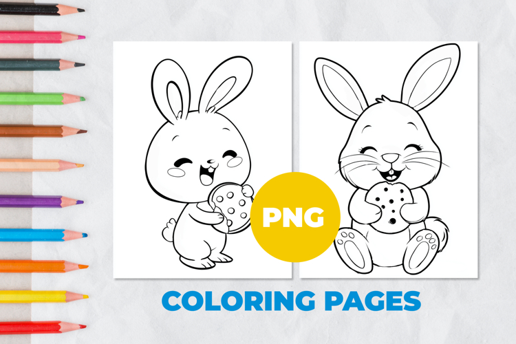 Cute rabbit Coloring Pages | Coloring book