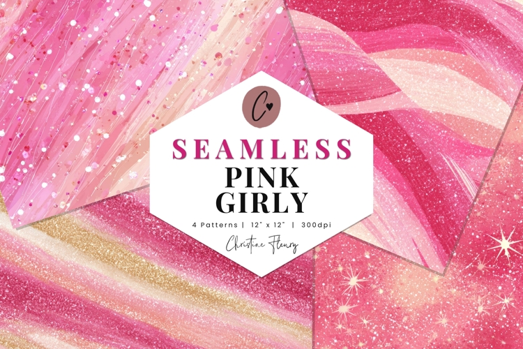 Seamless Pink Girly Digital Paper