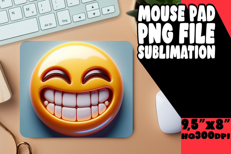 Sweet Desk Mat Sublimation Style, 3D Emoji