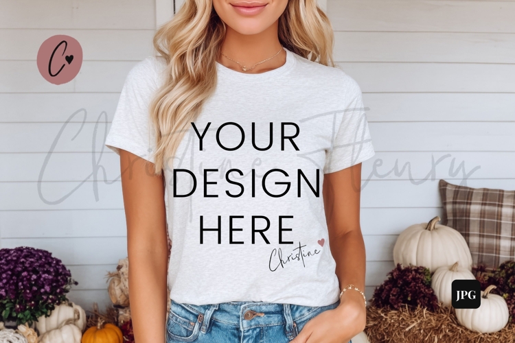 White Tshirt Mockup Image 21