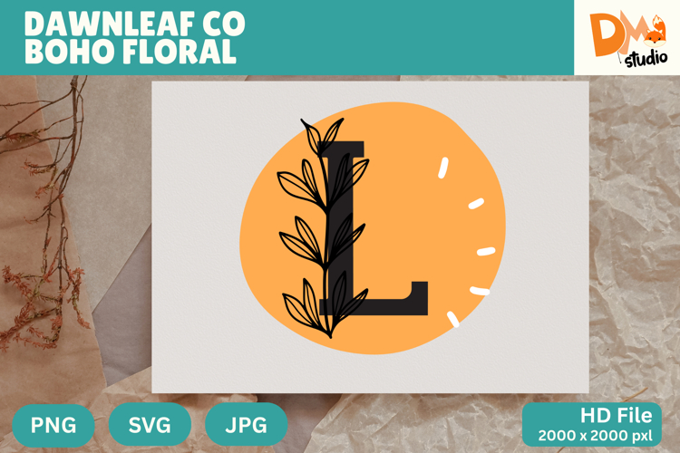 Floral Monogram Letter Svg Image 23