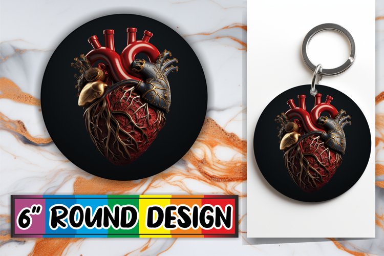 Heartfelt Sublimation Circle Art example image 1