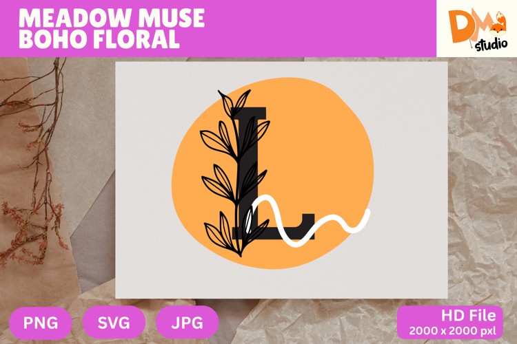 Floral Monogram Letter Svg Image 24
