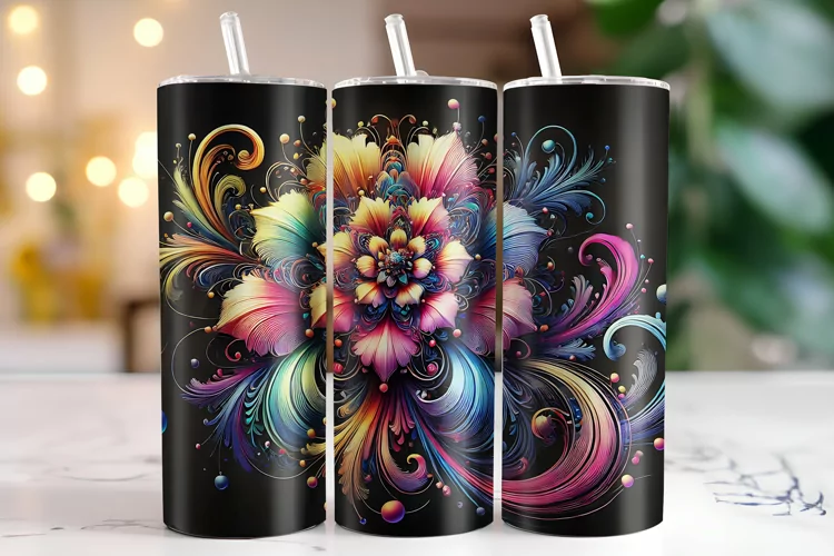Flowers Tumbler Wrap | Sublimation | Tumblers