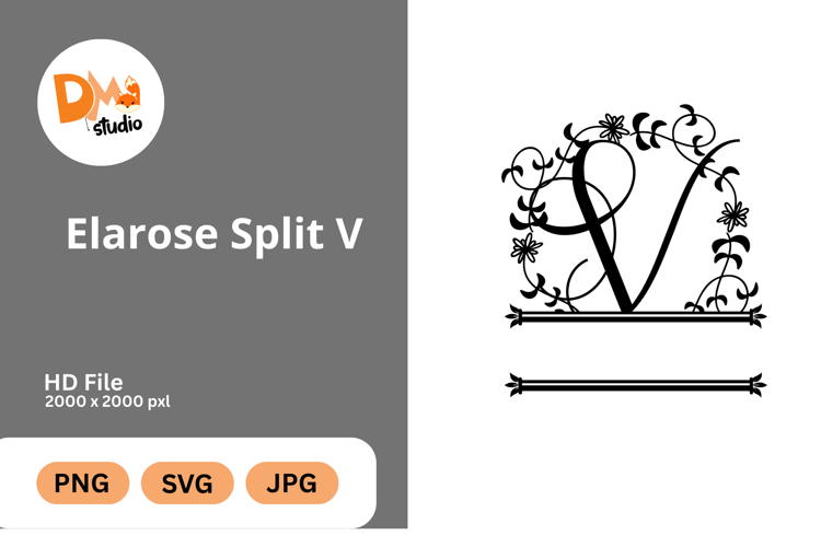 Split Floral Svg Image 13