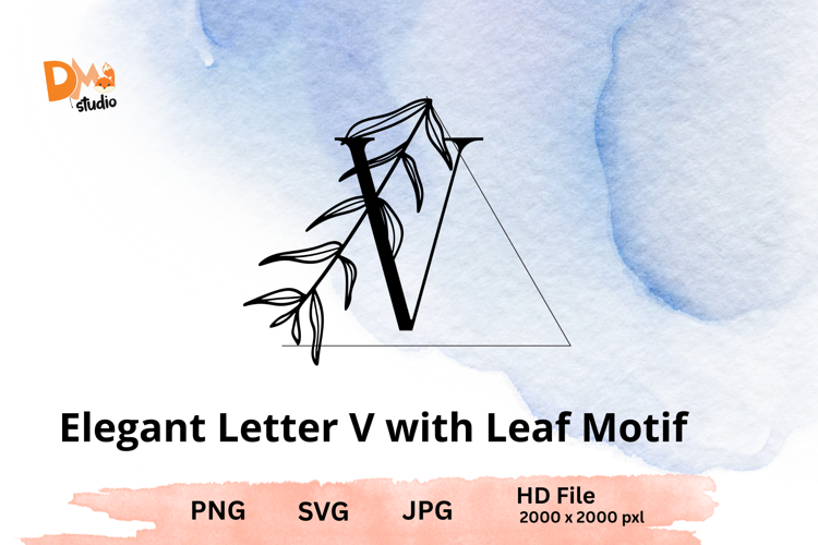 Leaf Monogram Svg Image 5
