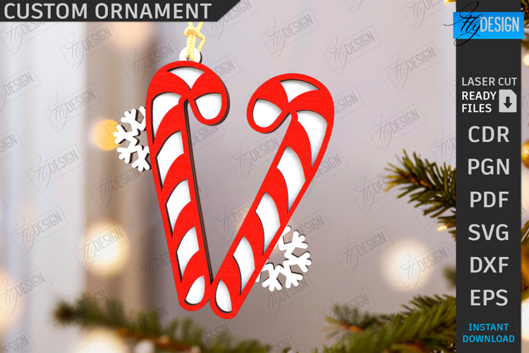 Christmas Letter Ornament|Hanging Christmas Monogram SVG|CNC