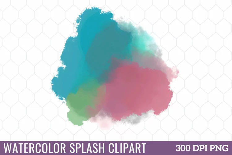 Watercolor Splashes Clipart