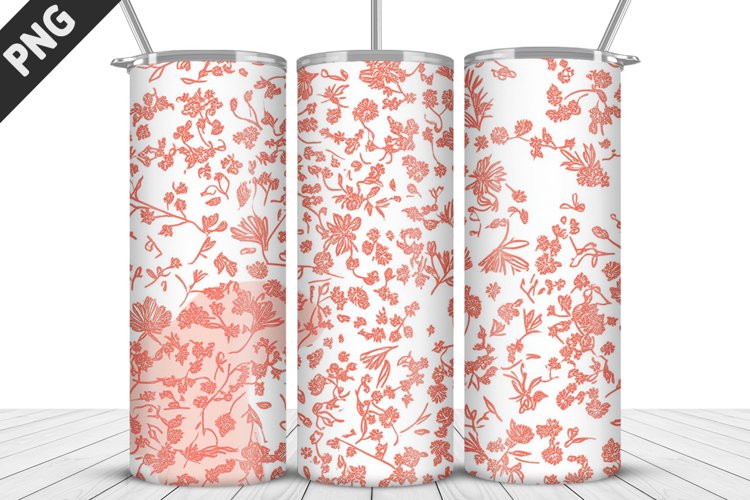 Valentine Flowers Tumbler Design | Valentine Tumbler Wrap