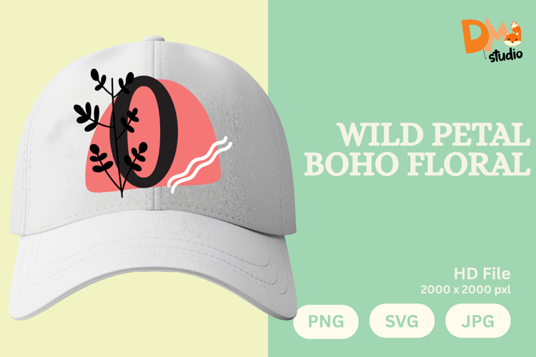 Wild Petal Boho Floral Monogram