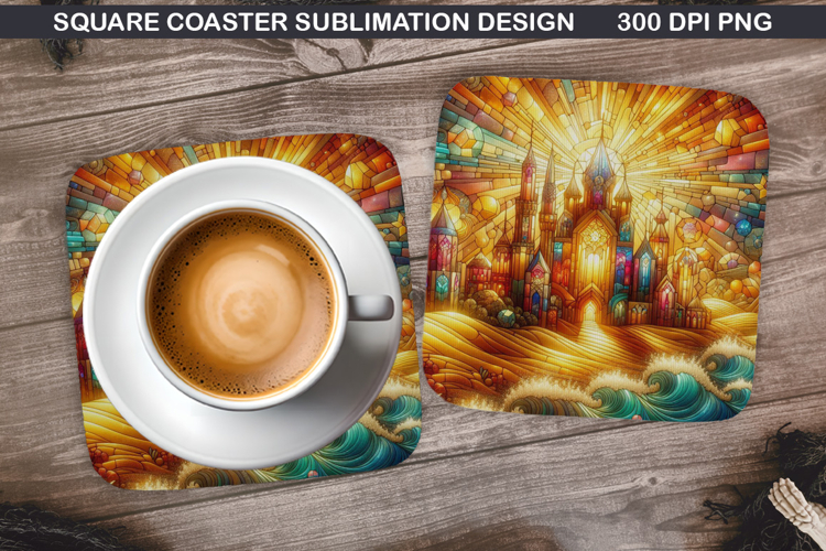 Summer Coaster Sublimation, Summer Coaster PNG Design