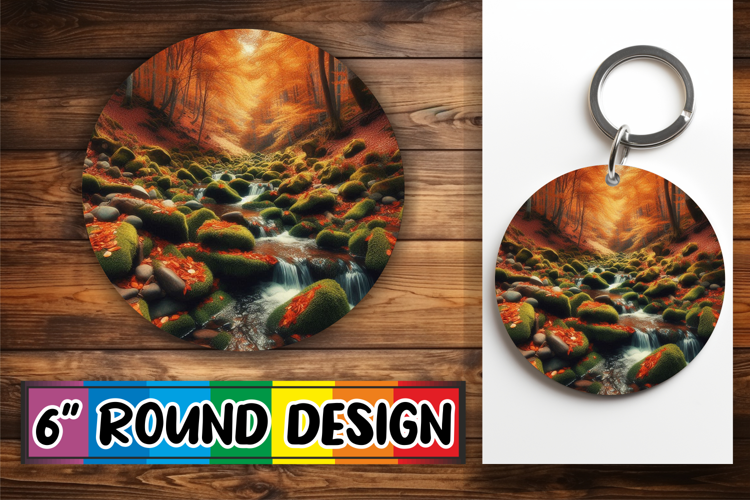 Sweet Keychain Circle Sublimation, Autumn