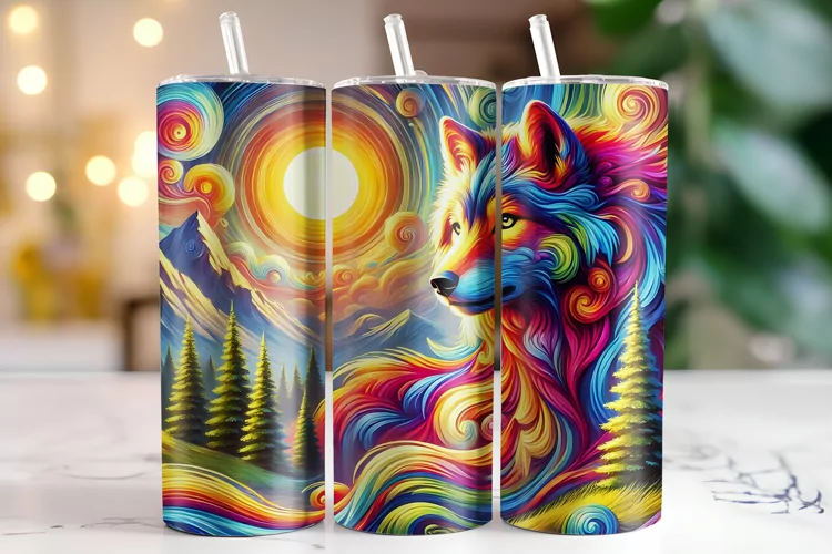 Wolf Tumbler Wrap | Sublimation | Tumblers