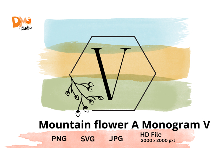 Mountain Flower Monogram