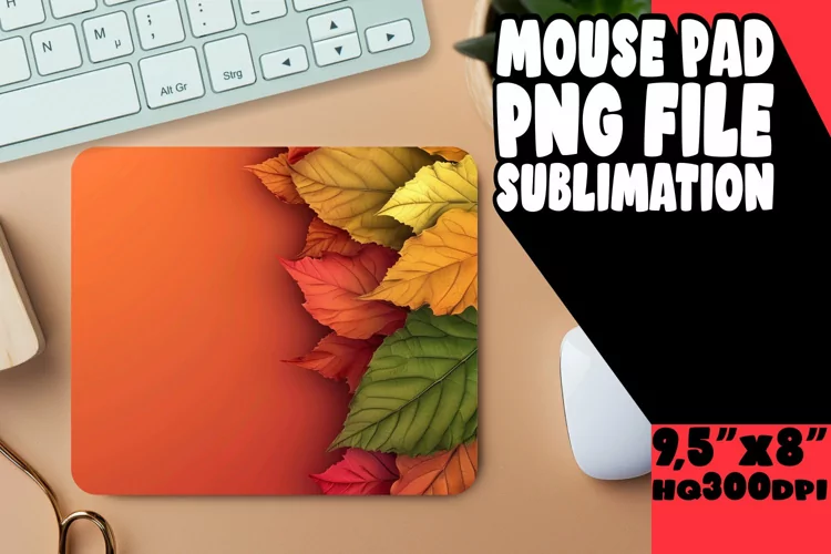 Colorful Mouse Pad with Gradient Sublimation Pattern
