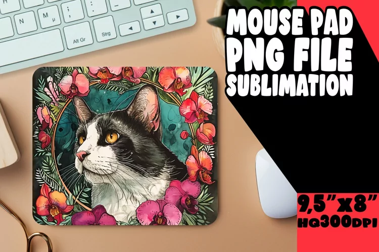 Amusing Cat Sublimation Mouse Pad