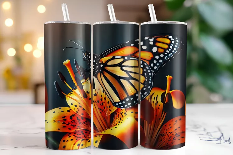 Butterfly Tumbler Wrap | Sublimation | Tumblers