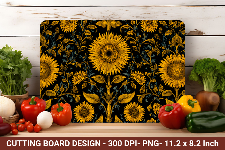 Gothic Sunflower Cutting Board | Cutting Board Png