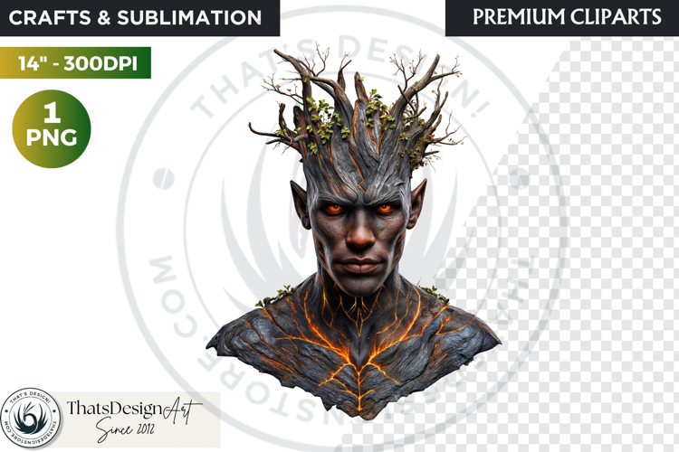 Fantasy Forest Spirit Clipart PNG, Enchanted Nature God