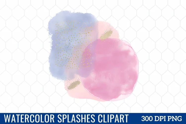 Watercolor Splashes Clipart