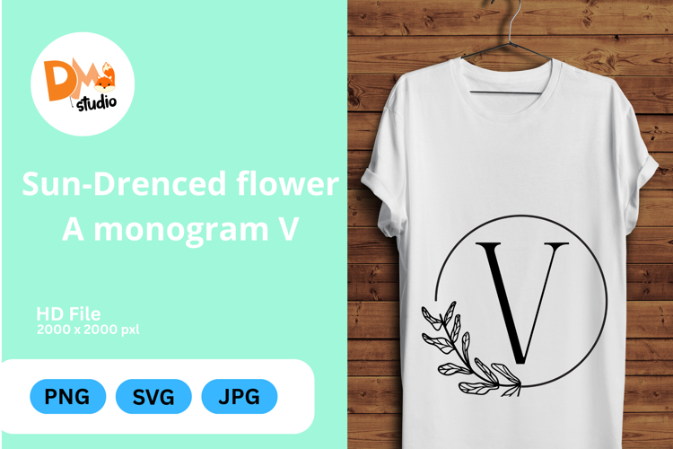 Sun-Drenched Flower Monogram