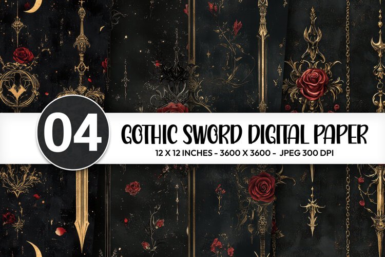 Gothic Sword Digital Paper example image 1
