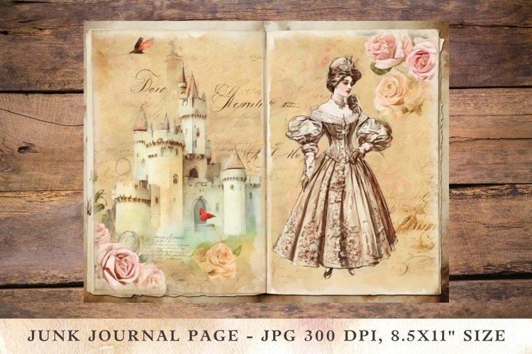 Printable Junk Journal Pages victorian woman girl 2