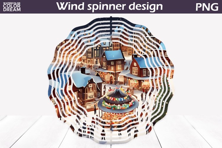 Vintage Christmas Wind Spinner | Winter Wind Spinner PNG