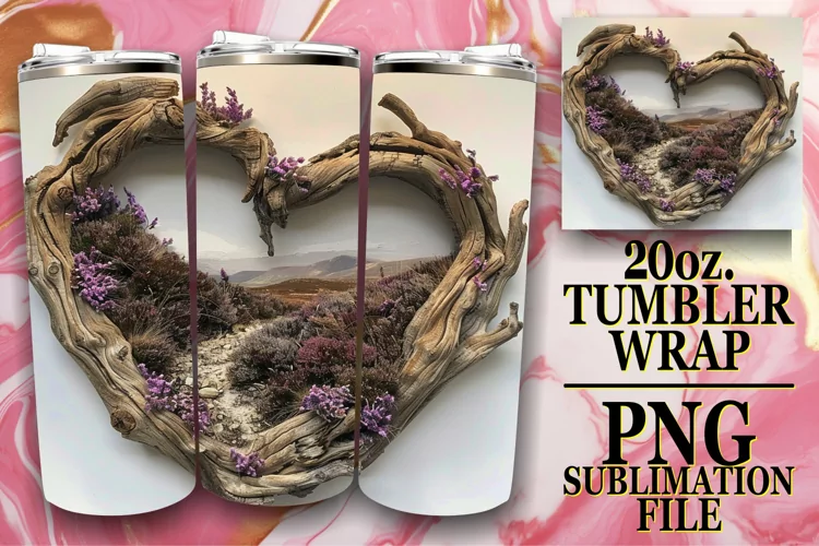 Rustic Reverie: Landscape Tumbler Design